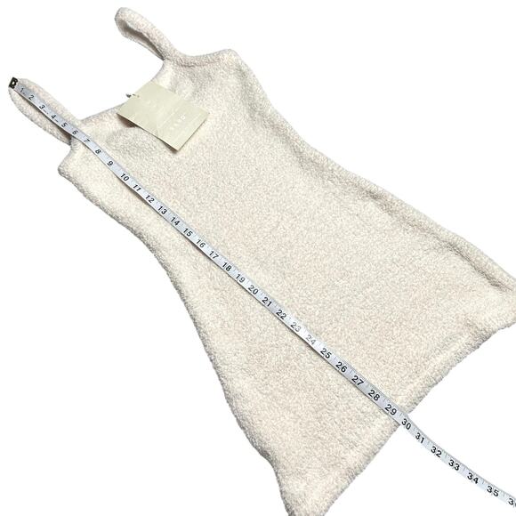 Sabo | Women | Xena Neutral Cream Soft Terry Minimal Mini Bodycon Dress | Sz XS - Picture 6 of 13
